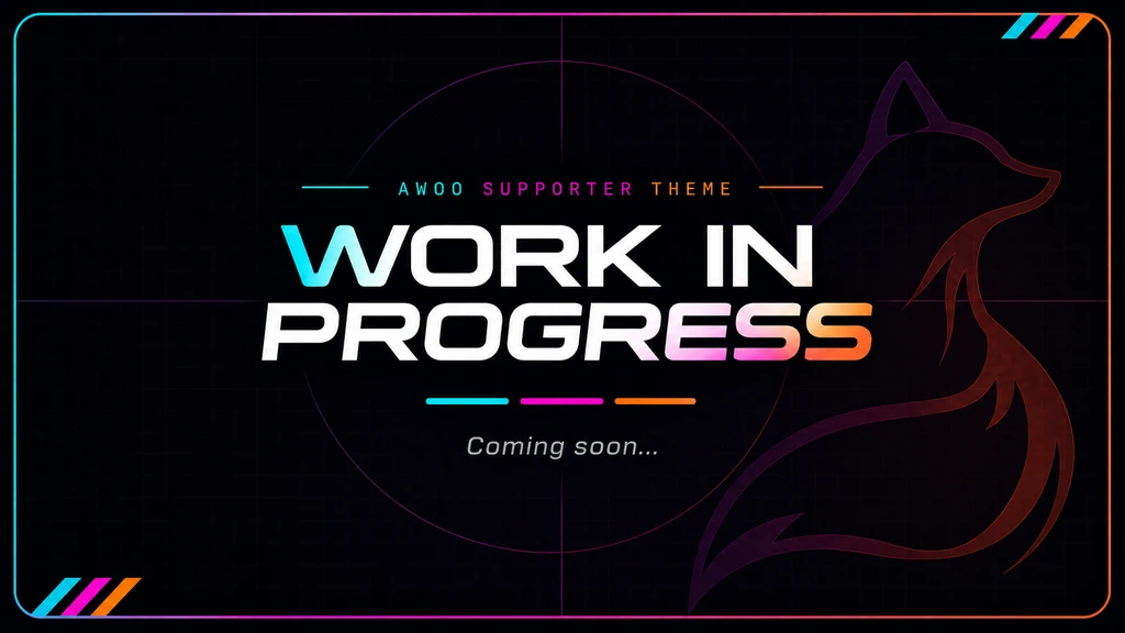 Work in progress preview for the Awoo Supporter theme.